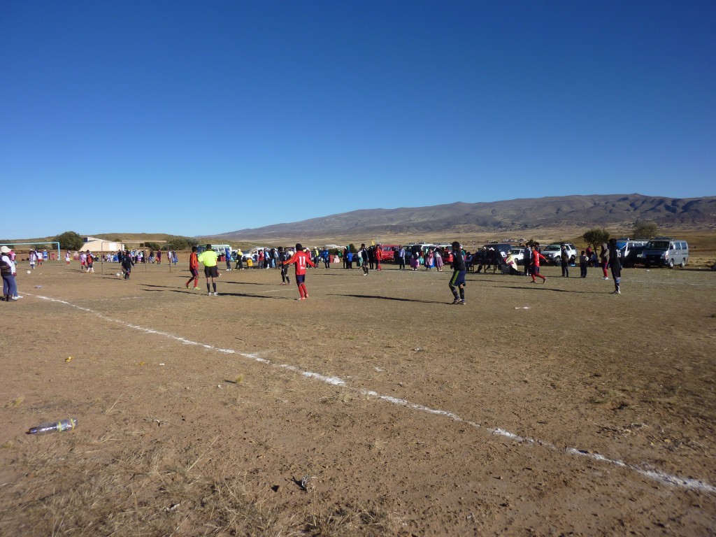 L'un des match de soccer de la journée